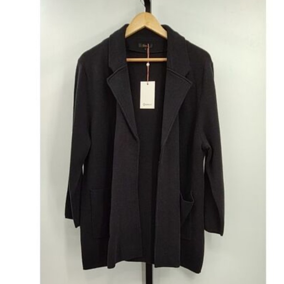 QUINCE NWT 100% Organic Cotton Knit Blazer Jacket Pockets L/XL - Picture 1 of 3